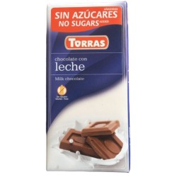 Chocolate Leche Maltitol Sin Gluten Sin Azucar 75g Torras