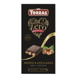 Chocolate Negro con Avellanas 72% Cacao Sin Gluten Vegan...