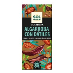 Chocolate Algarroba Dátiles Bio Vegan Sin Gluten 70g...