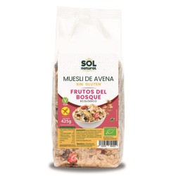 Muesli de avena con frutos del bosque sin gluten 425g Sol...