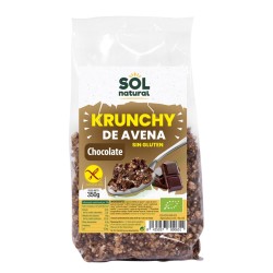 Krunchy avena sin gluten chocolate bio 360g Sol Natural