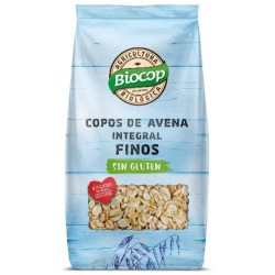 Copos de avena integral finos sin gluten bio 500g Biocop