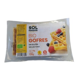 Gofres sin gluten y sin lactosa Bio 3x40g Sol Natural