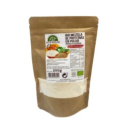 Mezcla de Proteinas en Polvo Sin Gluten Bio Vegan 200g...