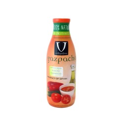 Gazpacho 100% Natural Tarro Cristal Sin Gluten 1L Villaolivo